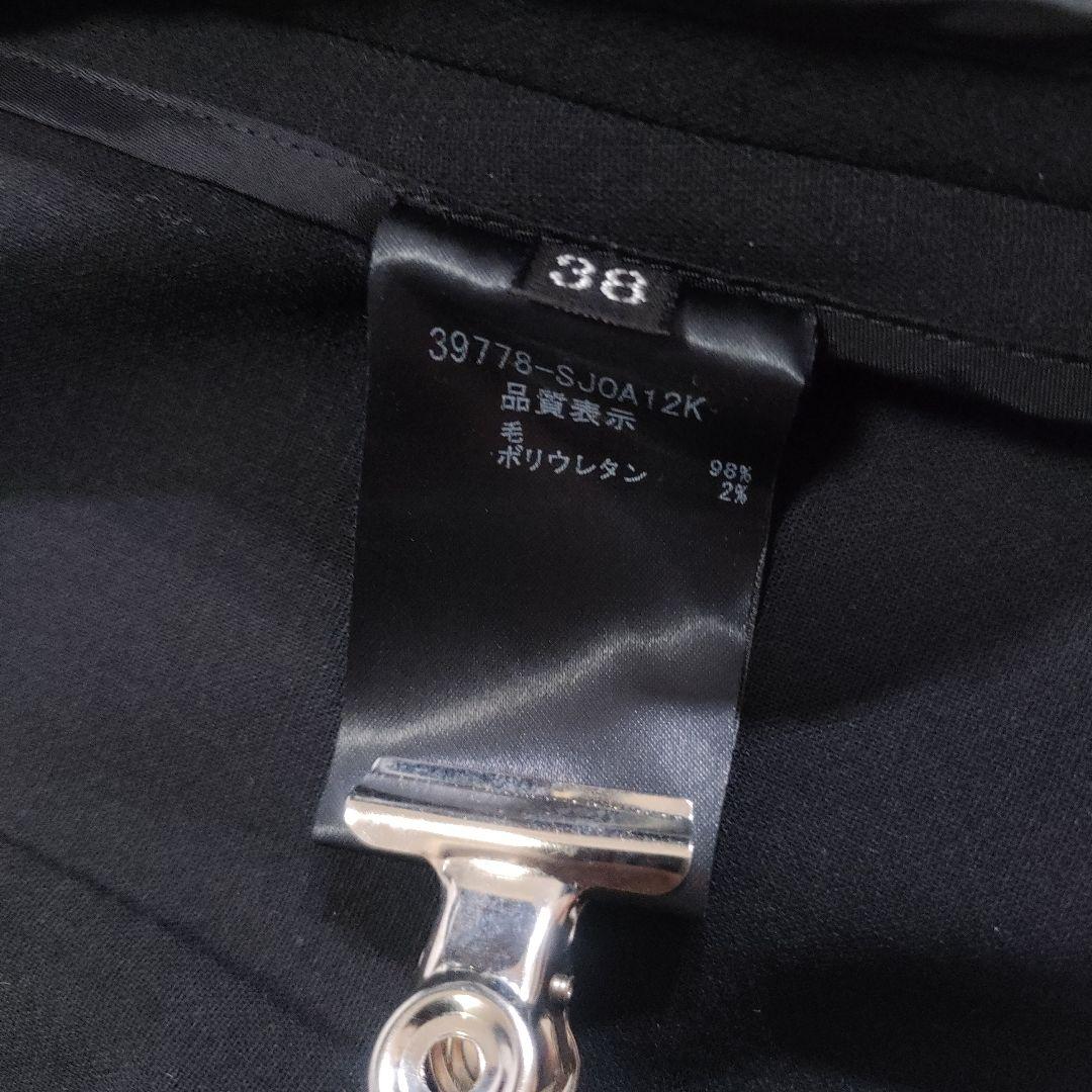 美品✨FOXEY ショールカラーダブルジャケット 黒 ウッドボタン 38