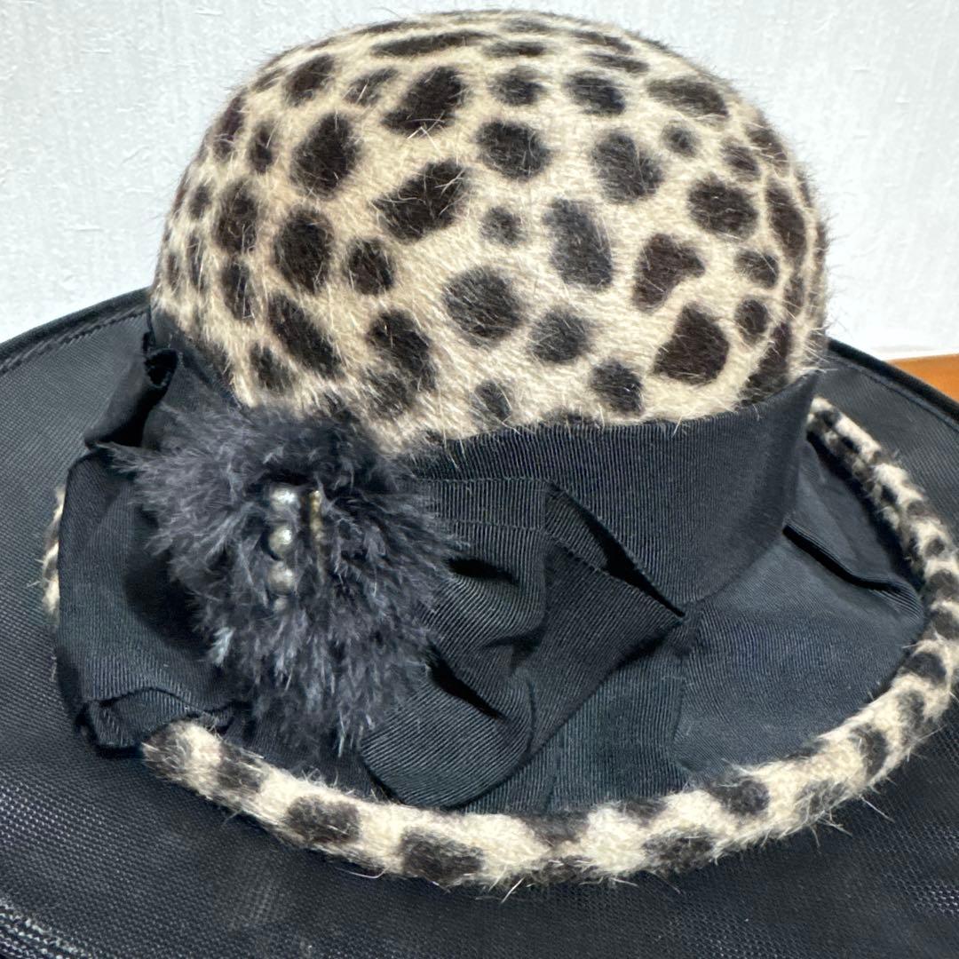バカラ　マキシン　ヒョウ柄　帽子 adidas】ふわもこ ヒョウ柄ファーバケットハット | VOLCAN&APHRODITE