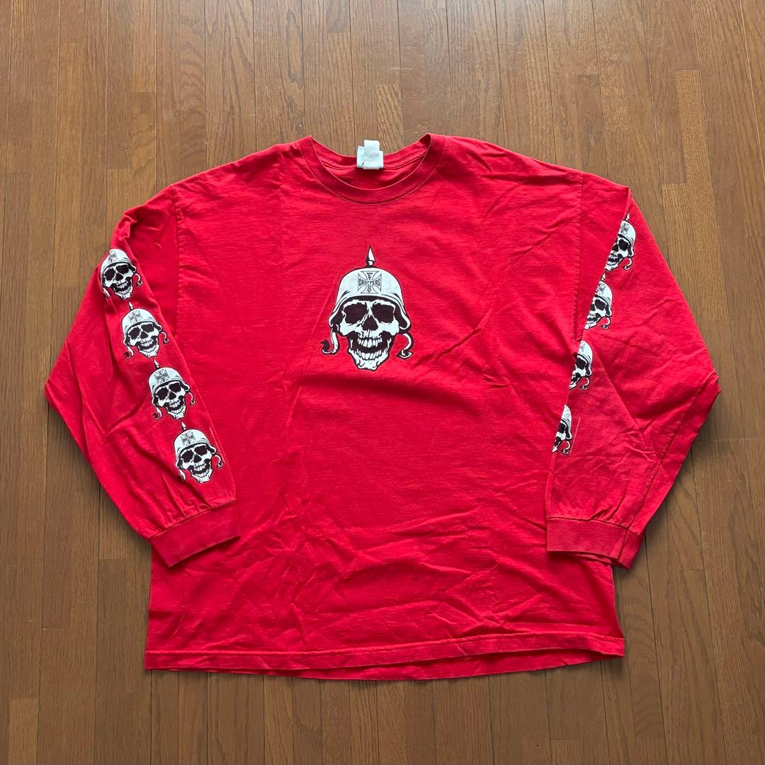 超希少00's West Coast Choppers スカル　ロンT XXL 超希少00's West Coast Choppers スカル ロンT XXL
