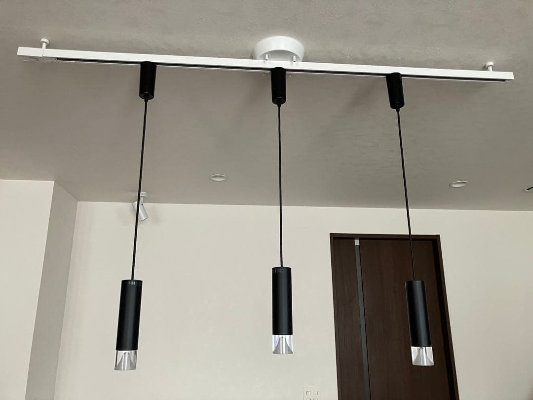 MotoM ブラックペンダントライト 3灯 MPN06D-BK LEDアクリルカバー付き 円筒ペンダントライト MPN06 引掛けシーリング