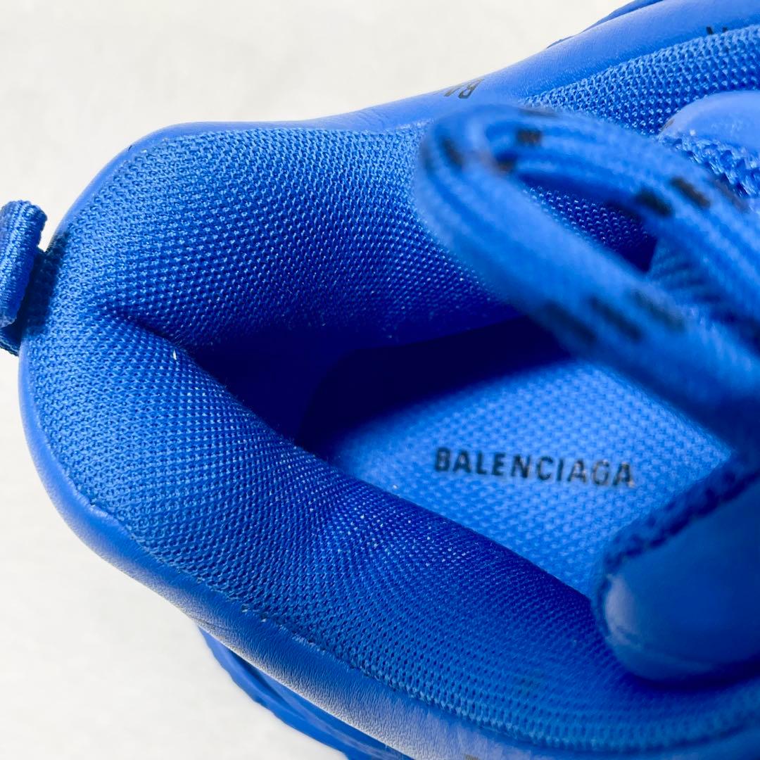 BALENCIAGA TripleS ロゴ 厚底 青 ブルー 27.5cm
