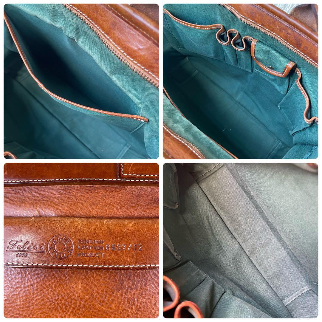 Felisiフェリージ オールレザー ビジネスバック ブリーフケース A4 本