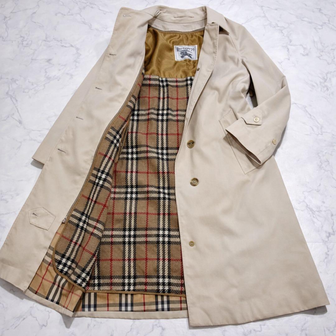 バーバリー ステンカラーコート ライナー ノバチェック S ベージュ