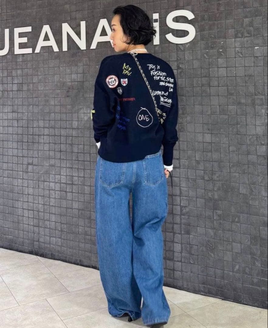 JEANASIS ジーナシス eL＋ おねさん 落書きカーディガン 限定品 - メルカリ