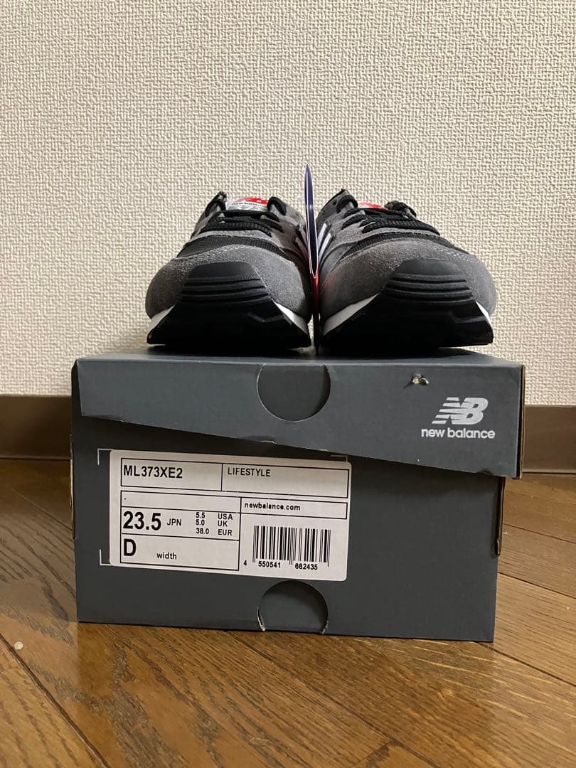 23.5cm ニューバランスML373グレー&ブラックカラー