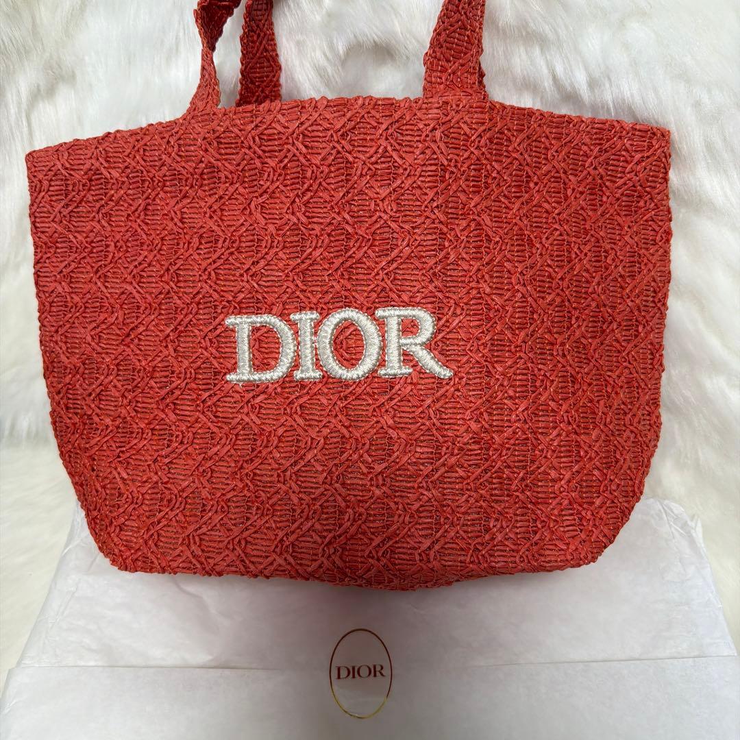 ディオール ノベルティ ストロー トートバッグ - メルカリ