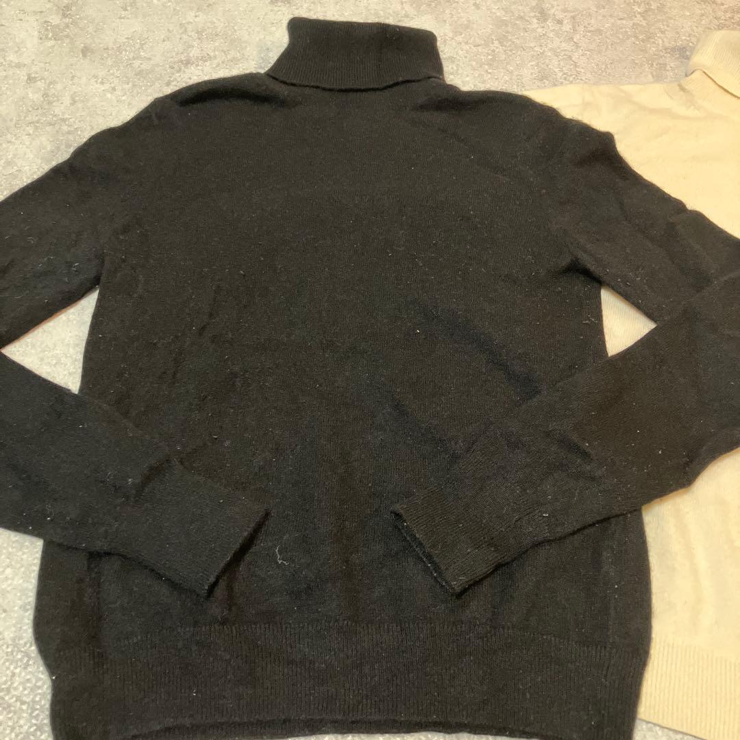 2着セット】UNIQLO カシミヤ 100% タートルセーター - メルカリ