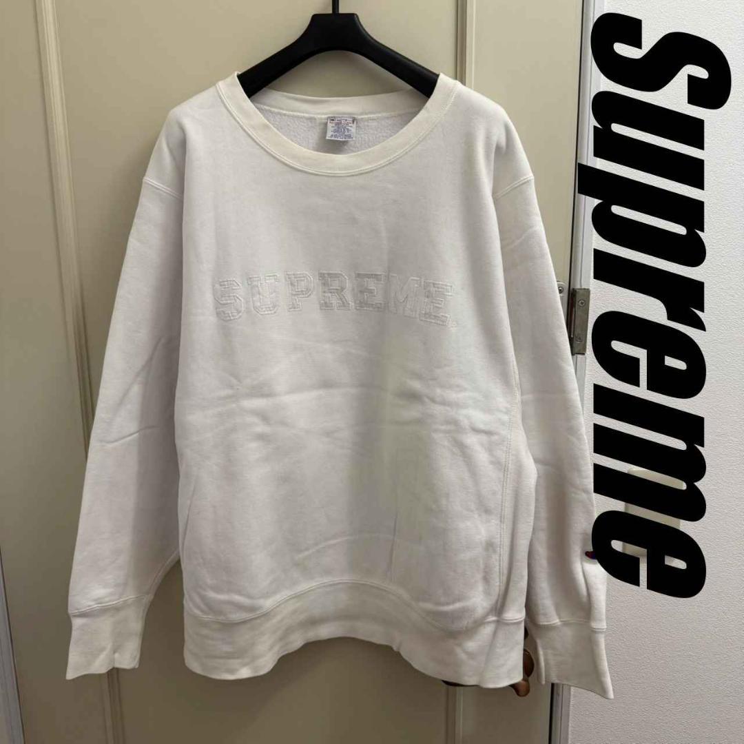 90s後半初期シュプリーム×チャンピオンリバースウィーブ刺繍ロゴスウェットシャツ 90s後半初期シュプリーム×チャンピオンリバースウィーブ刺繍ロゴ
