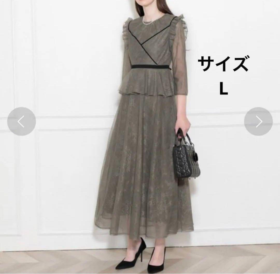 【美品】LEJA 総レース花柄ロングワンピースドレス L L03701EW00012_thumb.jpg