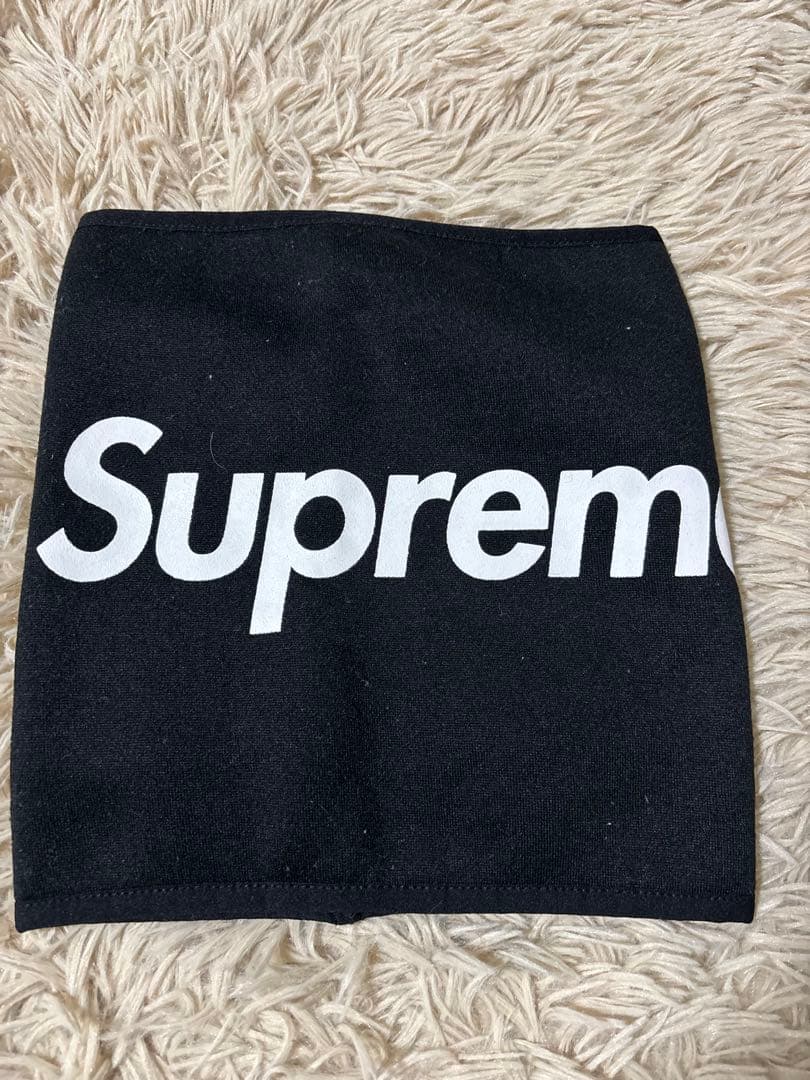 新品半タグ15AW Supreme neckgaiter ネックゲイター　黒 Supreme - 新品半タグ 15AW Supreme 加工 ネックウォーマー メンズ