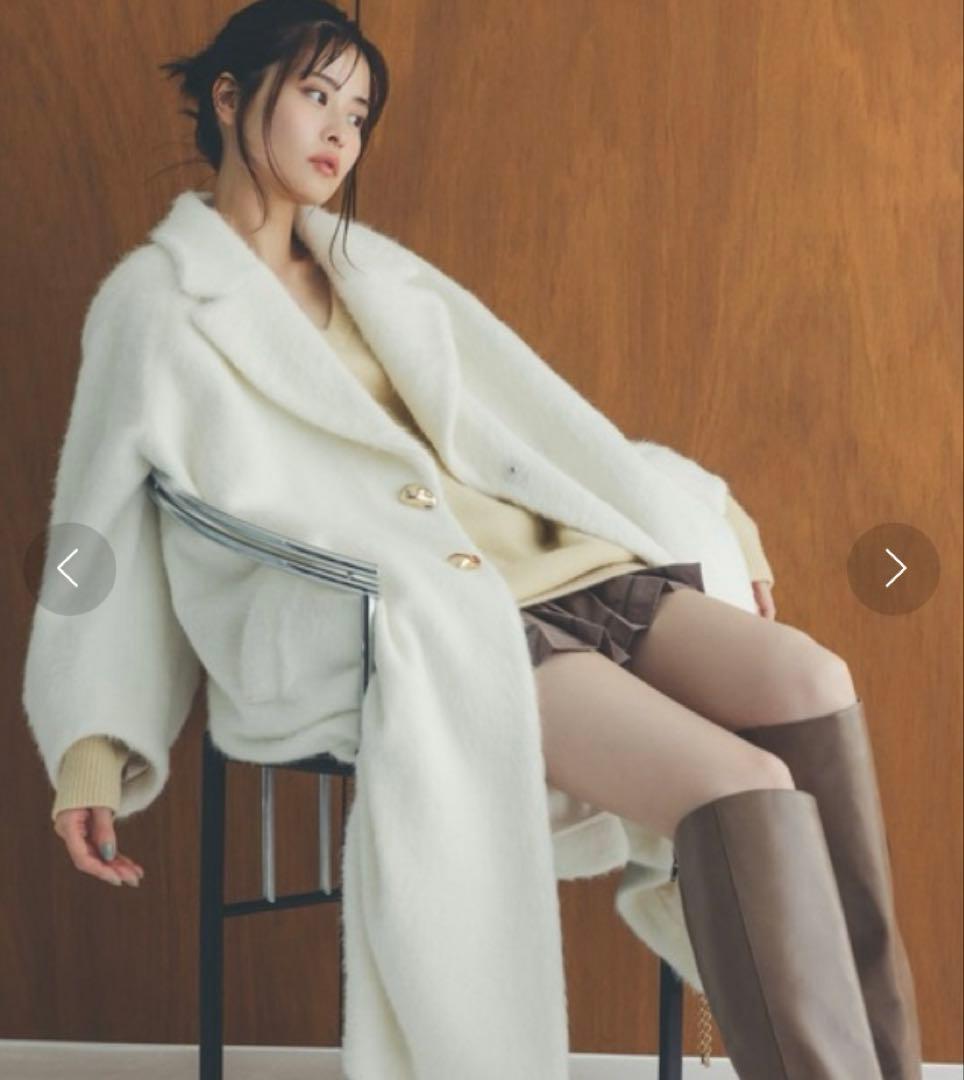 【最終お値下げ】SNIDEL　シャギーロングコート 大幅値下げ】snidel シャギーロングコート 0サイズ - メルカリ