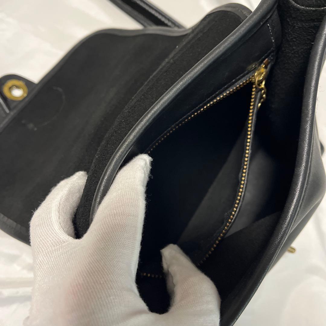 オールドコーチ9038ターンロック黒ショルダーバッグ ヴィンテージ