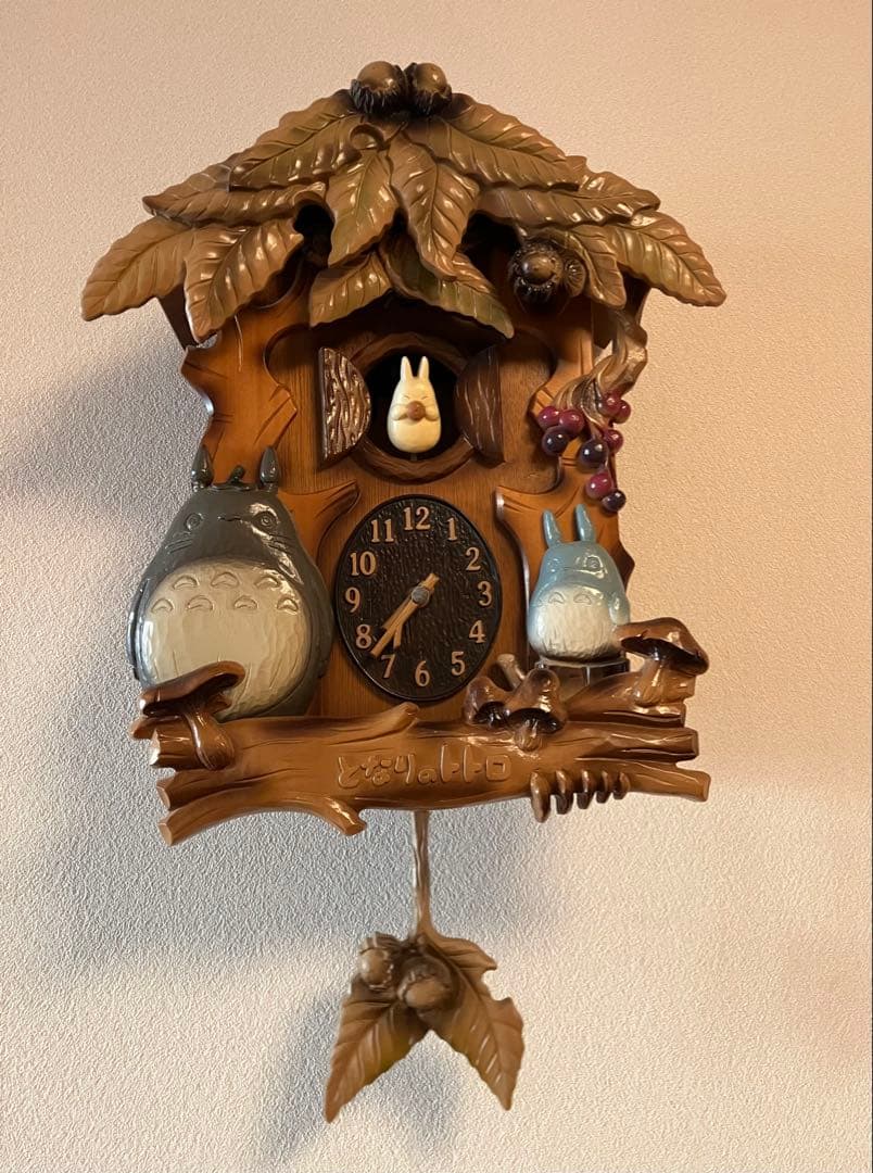 となりのトトロ　振り子時計　リズム時計 となりのトトロ】トトロ 掛け時計 振り子時計 リズム 箱あり 未使用