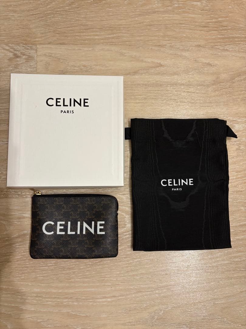 CELINE ダークブラウン レザーキーケース CELINE（セリーヌ） 【SPRING SALE☆30％OFFクーポン】セリーヌ キー