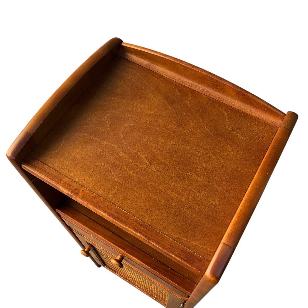 北海道民芸家具 電話台 FAX台 サイドチェスト サイドテーブル カバ無垢