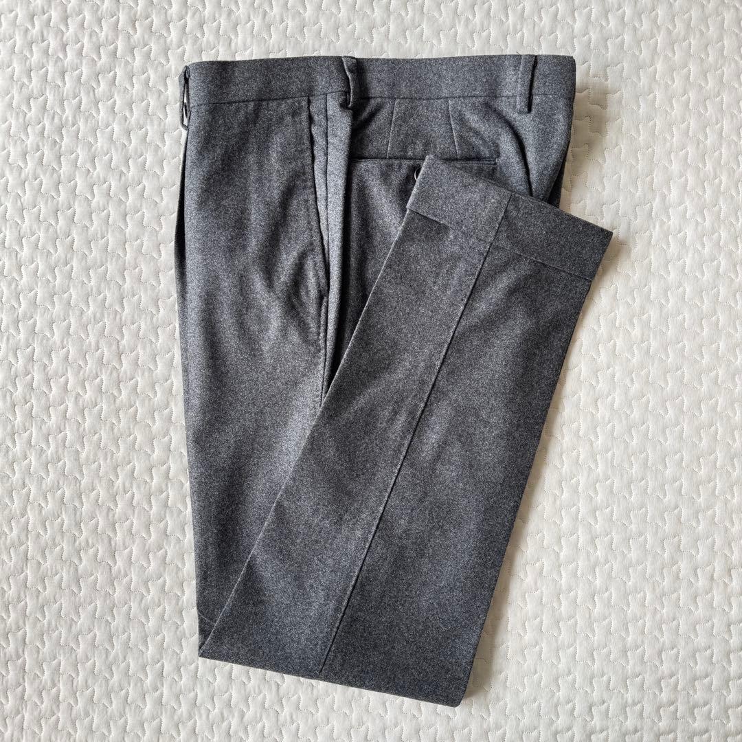 極美品】ブリッラペルイルグストグレー フランネルスーツ ゼニア