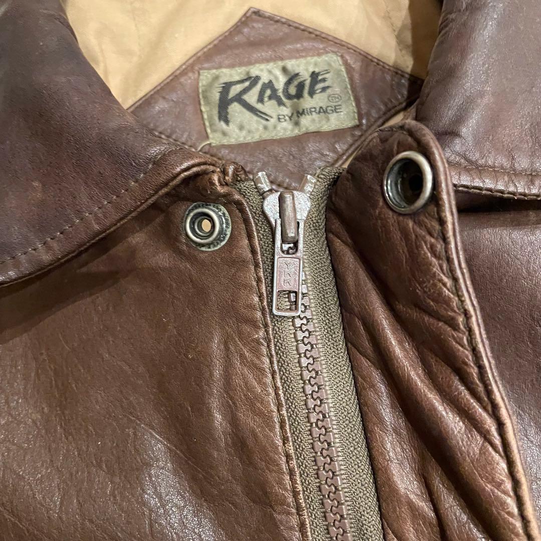 MIRAGE レザージャケット 本革 70s~90s 短丈 ブラウン - メルカリ