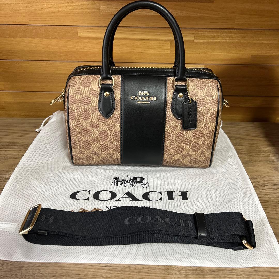 『新品未使用』　コーチ2Way ミニボストンバック 値下げしました 極美品 未使用級 COACH コーチ 2way ボストンバッグ 旅行バッグ 南京錠