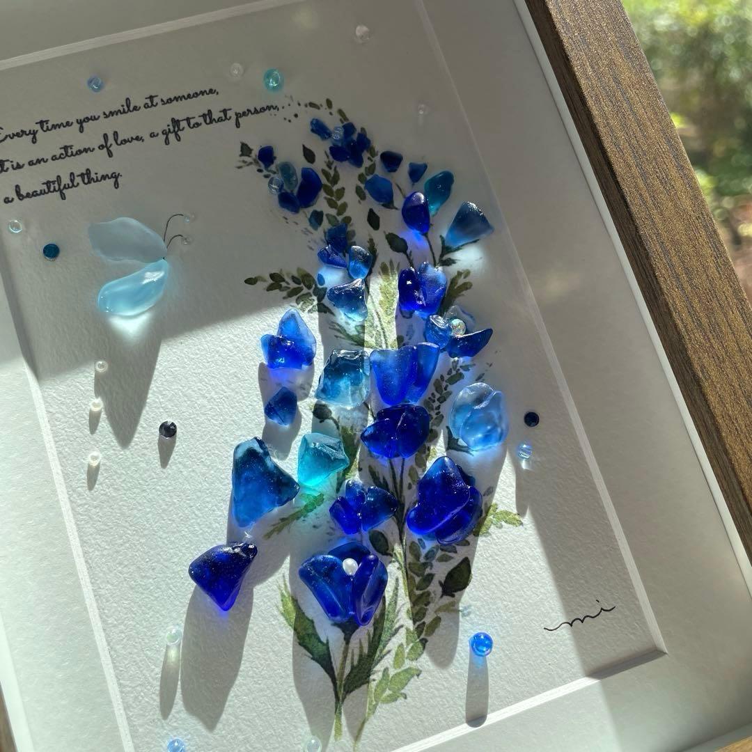 シーグラスアート　葵〜美しく〜