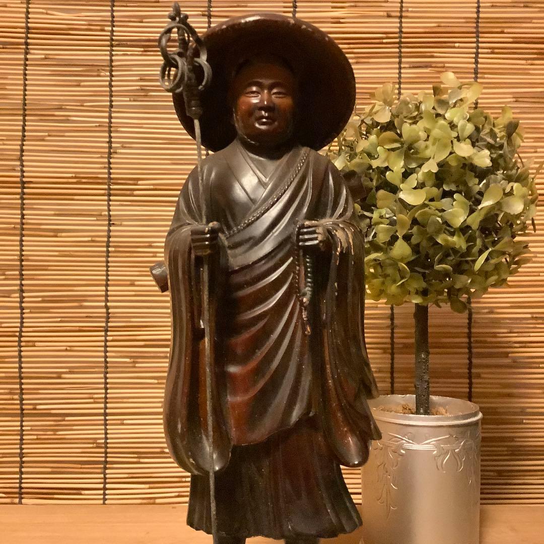 明治期「遍照金剛・弘法大師空海像」高野山金剛峯寺・高野山奥之院・アンチモニー金属 高野山開創1200年記念 高野山の名宝展」 サントリー美術館 | 猫アリーナ