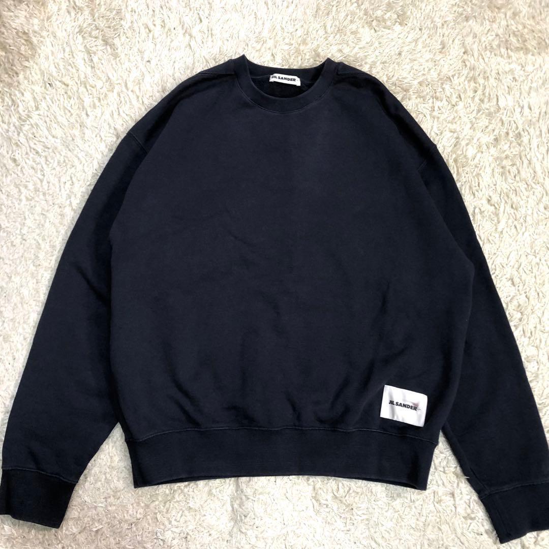 ジルサンダー JIL SANDER+ ロゴパッチスウェット ネイビー Lサイズ JIL SANDER(ジルサンダー) / スウェット/S/コットン/ネイビー