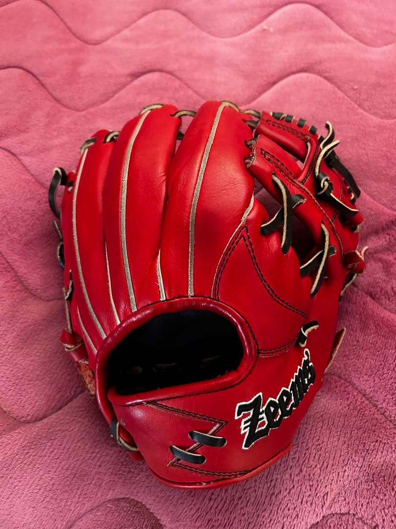 Zeems 軟式グローブ レッド Zeems（ジームス） 155cm〜向け 野球 子供用 少年軟式グローブ グラブ