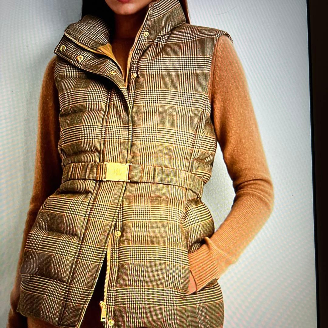 専用❗️新品未使用LAURENグレンチェックキルテッドツイードダウンベスト LAUREN RALPH LAUREN（ローレン ラルフ ローレン）の「グレン チェック