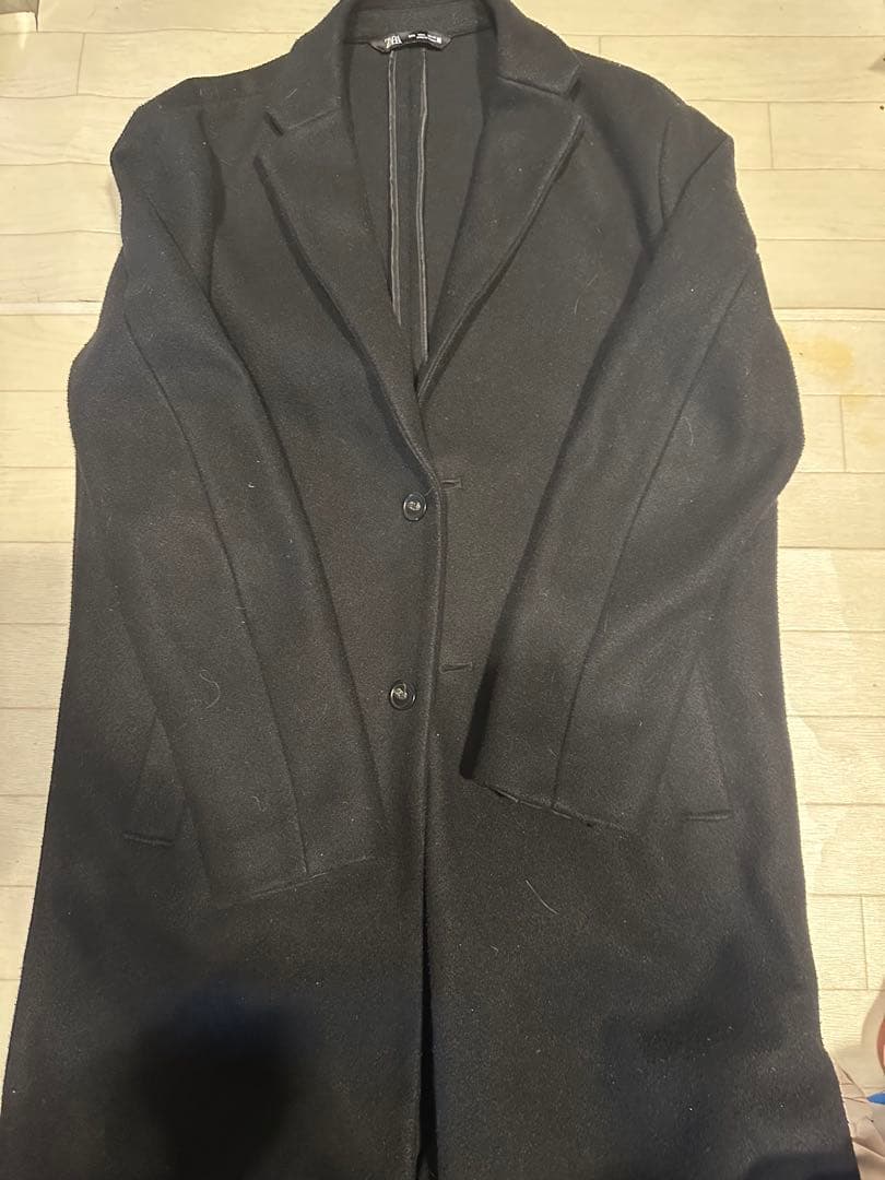 ZARA 4 WAY COAT 黒 チェスターコート - メルカリ