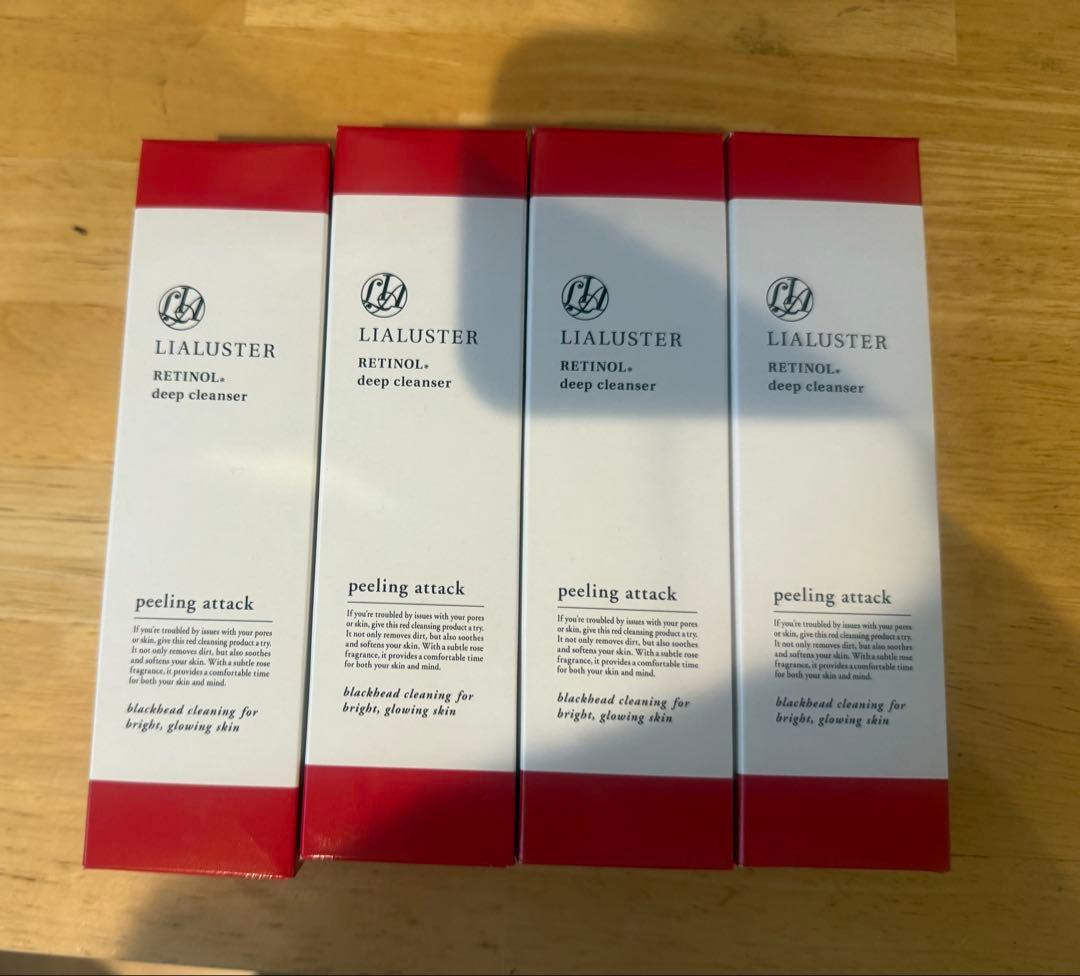 リアラスター　レチノールディープクレンザー 4本セット Amazon.co.jp: Rear Luster Retinol Deep Cleanser, Peeling Attack
