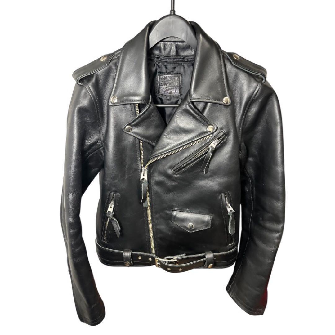 美品✨KADOYA カドヤ K'Sレザー ダブルライダースジャケット 本革 黒S