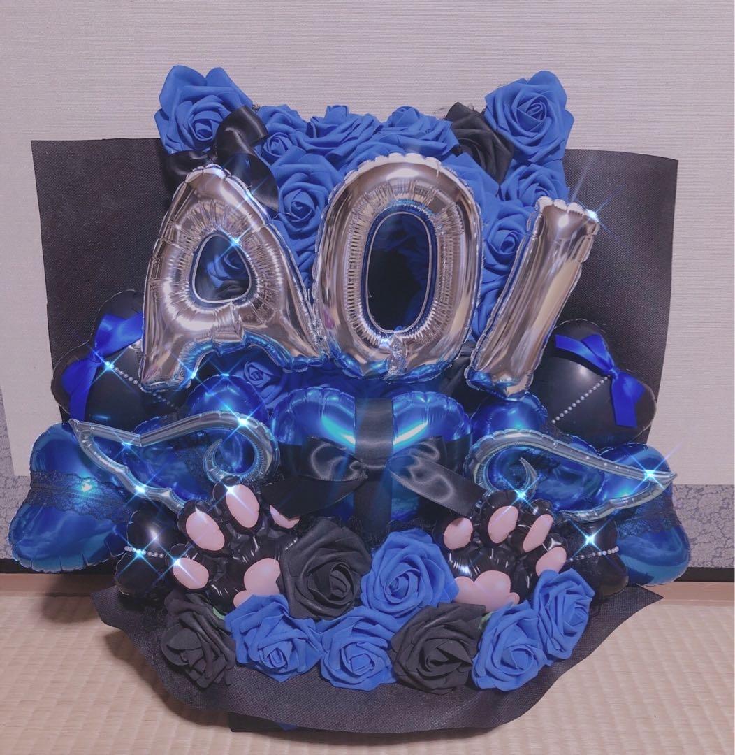 m.y　バルーンギフト　卓フラ　フラスタ　猫　生誕祭　バルスタ　推し 猫耳 可愛い バルーンアレンジ バルーンギフト 卓フラ フラスタ 推し