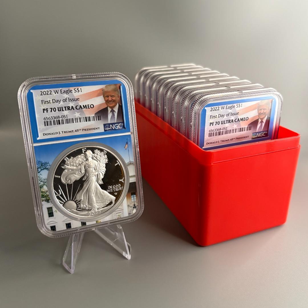 10枚セット 2022 W シルバー イーグル NGC PF70 トランプ大統領 - メルカリ