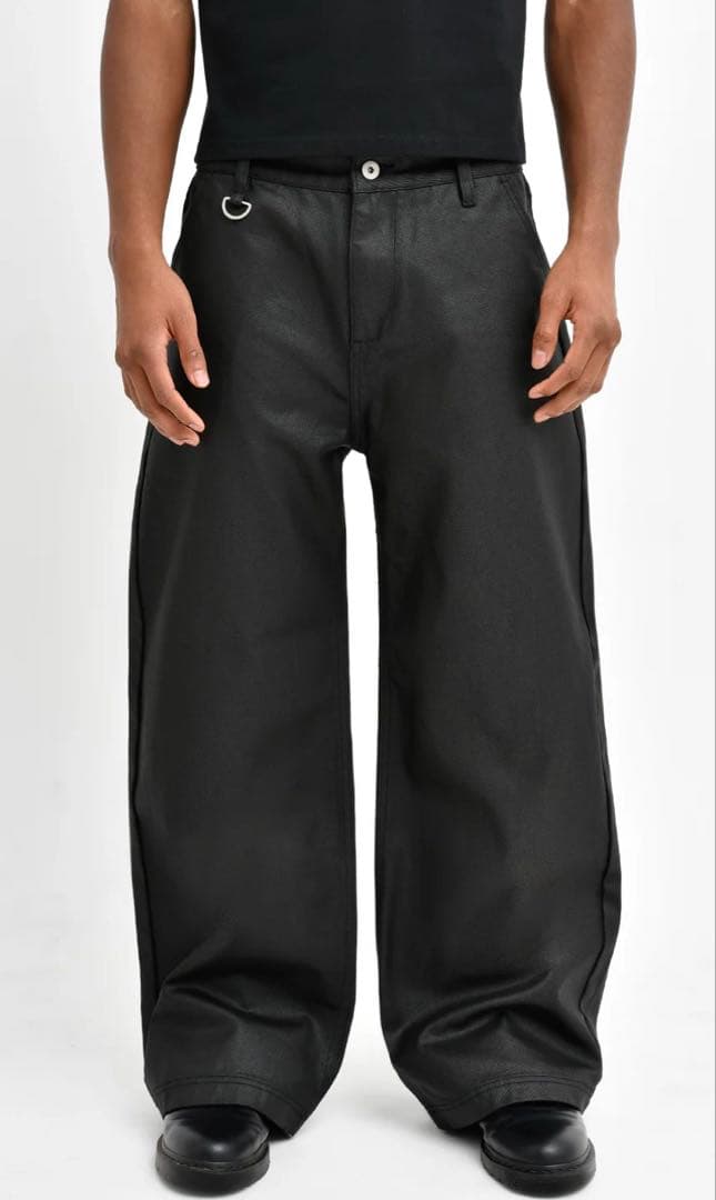 パンツ Asapmode Stacked Oil Coating Loose Pants Stacked Oil Coating Pants – A$APMODE