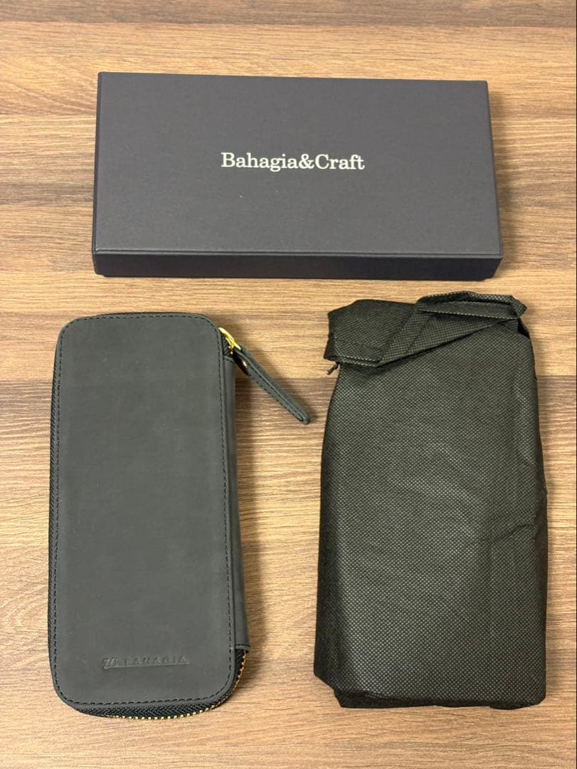 バハギア 廣瀬鐵筆堂モデル 7本挿 クレイジーホース／ブラック Bahagia & craft/バハギア】廣瀬鐵筆堂モデルラウンドファスナーペン