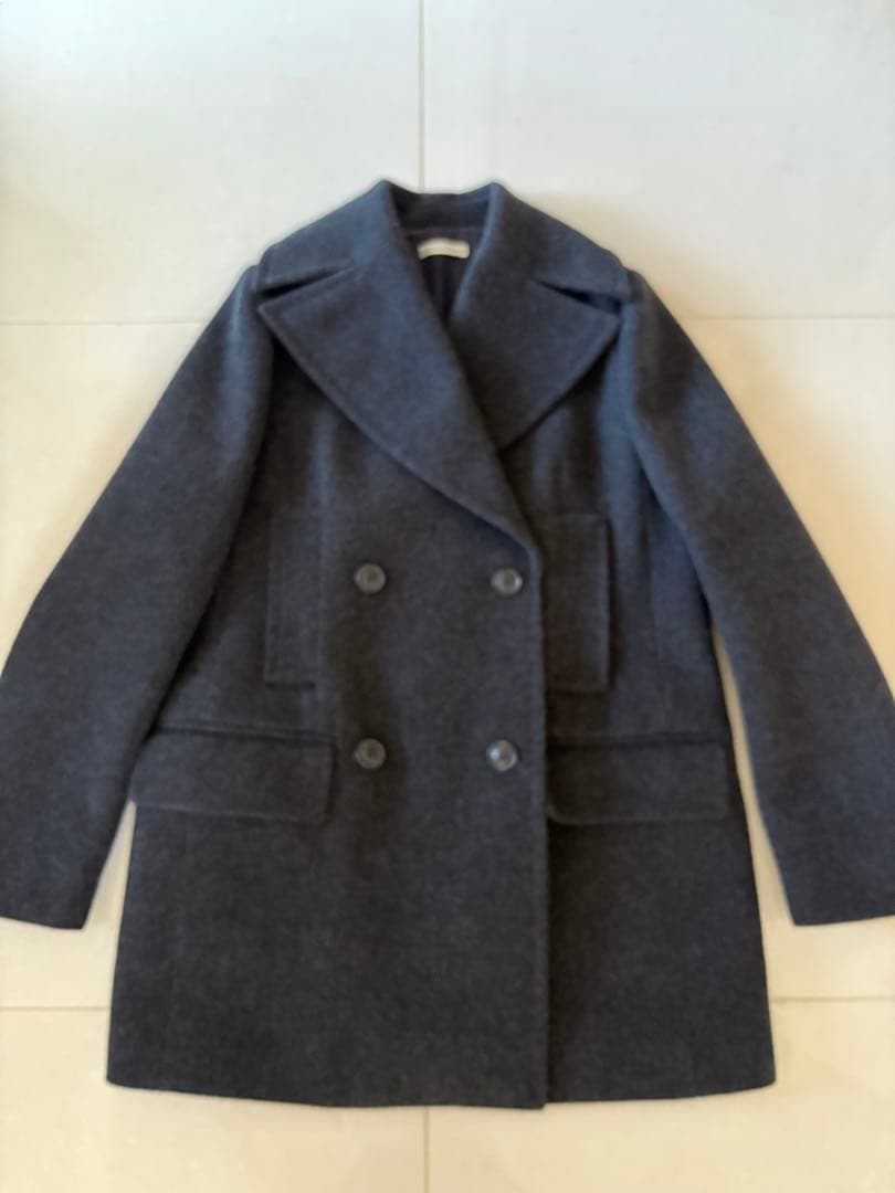 EST:NATION ダークグレー ダブルブレストコート onegravity / ダブルブレステッド サイドジップコート｜ESTNATION