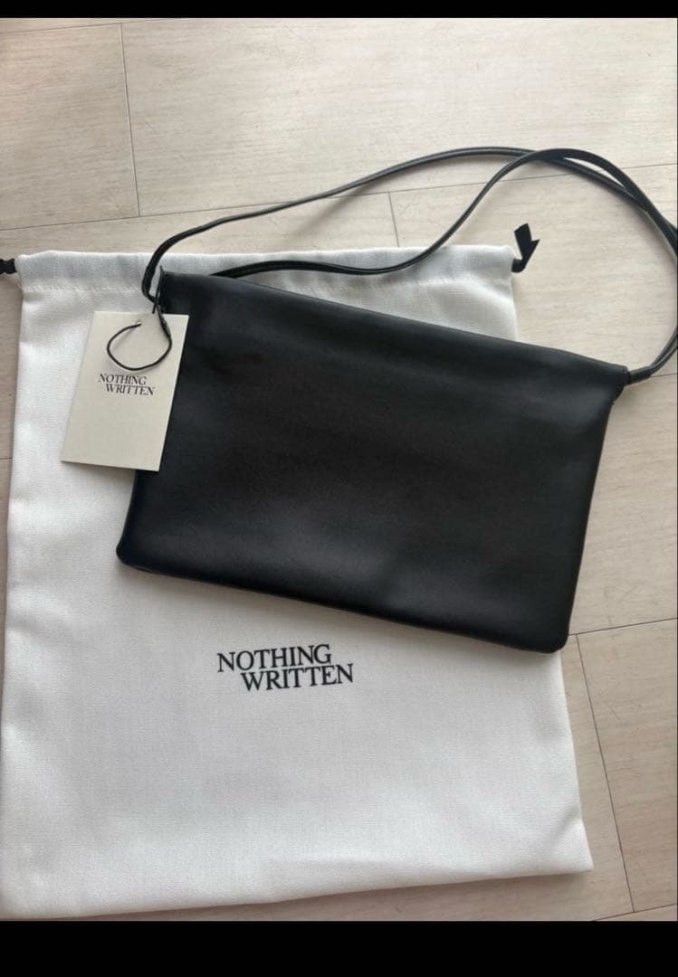 NOTHING WRITTEN ブラックショルダーバッグ NOTHING WRITTEN（ナッシングリトゥン） ショルダーバッグ バッグ FATU
