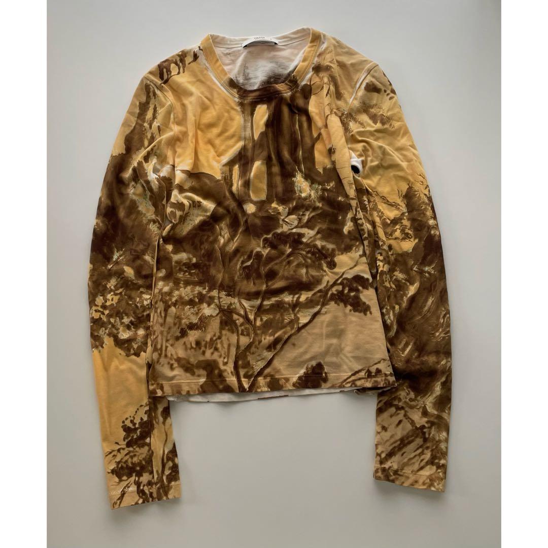 トップス PRADA F/W2004 Roman Ruins Landscape Top TWICE サナさん着用 PRADA リブニット タンクトップ (PRADA/タンク