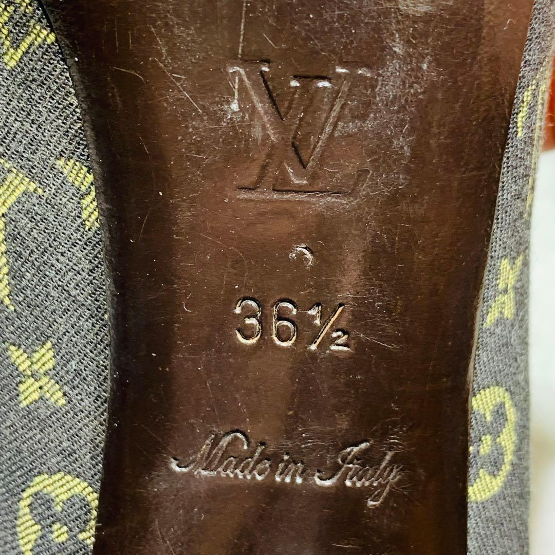 ⭐️ルイヴィトン パンプス モノグラム ベルトデザイン キャンバス、23.5cm