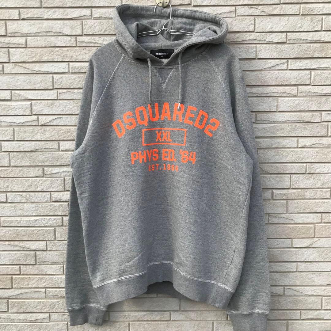 ディースクエアード　パーカー　XL　グレー DSQUARED2（ディースクエアード） ディースクエアード2 ロゴ プル