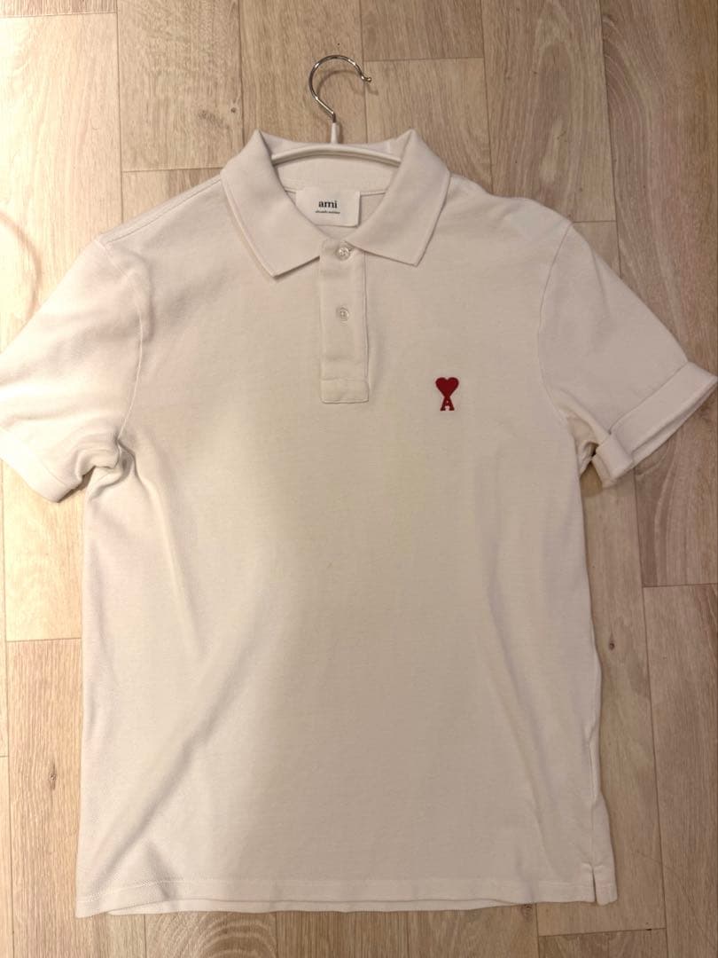 AMI PARIS アミパリス　ポロシャツ オーガニックコットンピケ　白 楽天市場】AMI PARIS｜アミパリス MEN'S オーガニックコットン ピケ