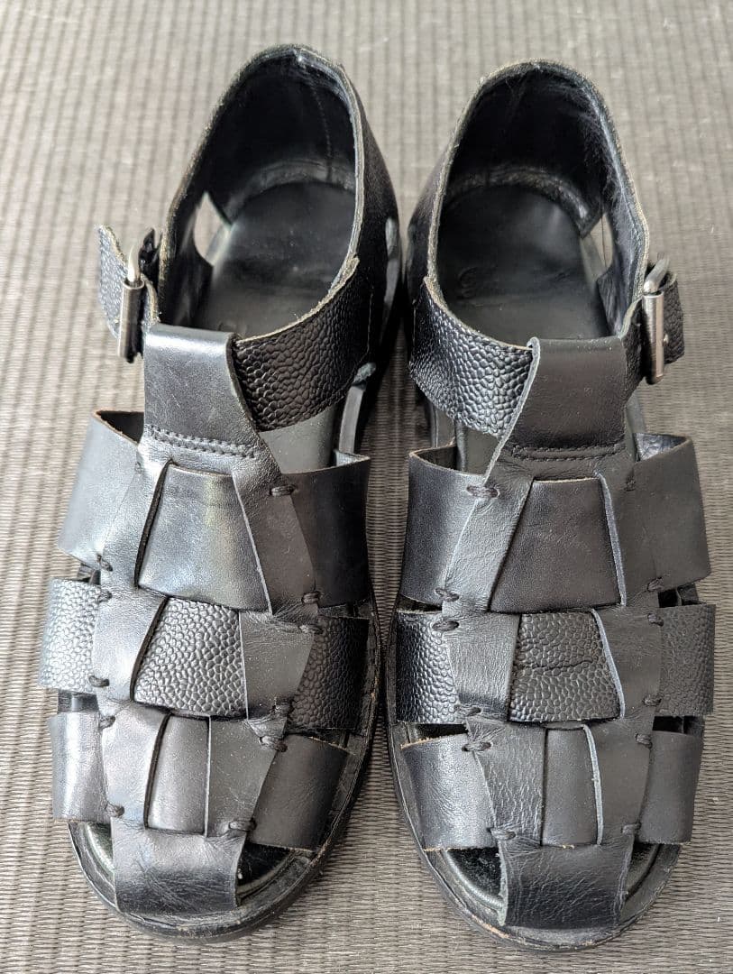 Paraboot パラブーツ ブラック レザーサンダル　グルカ 25.5cm