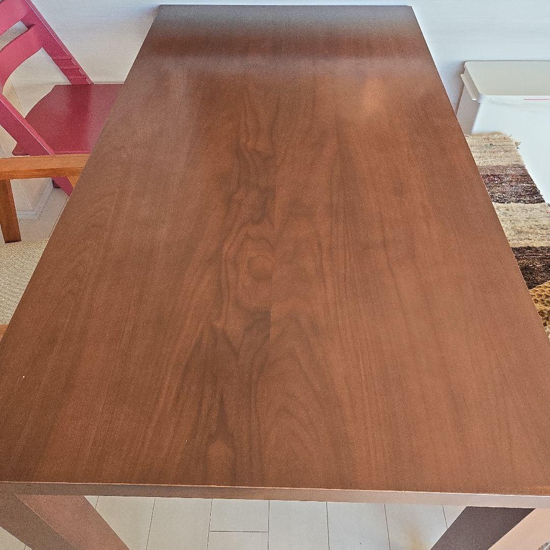 ダイニングテーブル　150×80×72　無垢　ウォールナット ダイニングテーブル 幅150 無垢 天板 一枚板風 ウォールナット