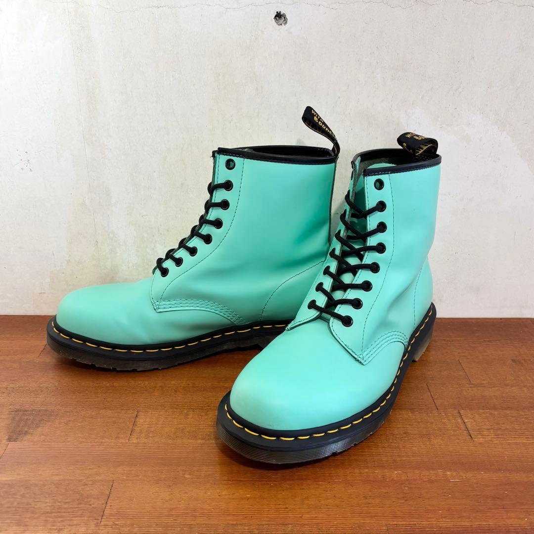 極美品　ドクターマーチン　8ホール　ペパーミントグリーン　28.0センチ 中古】英国製dr.martens(ドクターマーチン)レディース8ホール