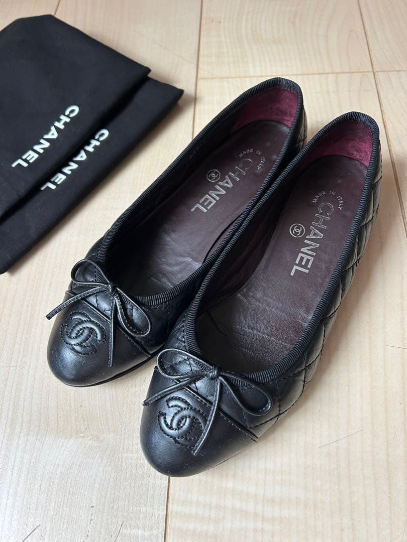 CHANEL バレエフラット 35 ☆紗栄子さん愛用 シャネル バレエ フラット シューズ コピー☆ 21062314