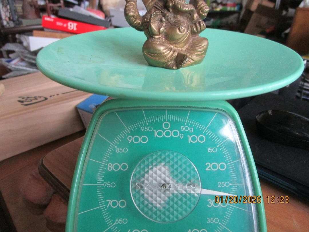 仏像 渡金仏【?】ガネーシャ像 時代物 象の顔の仏 頭部に錆あり 1体