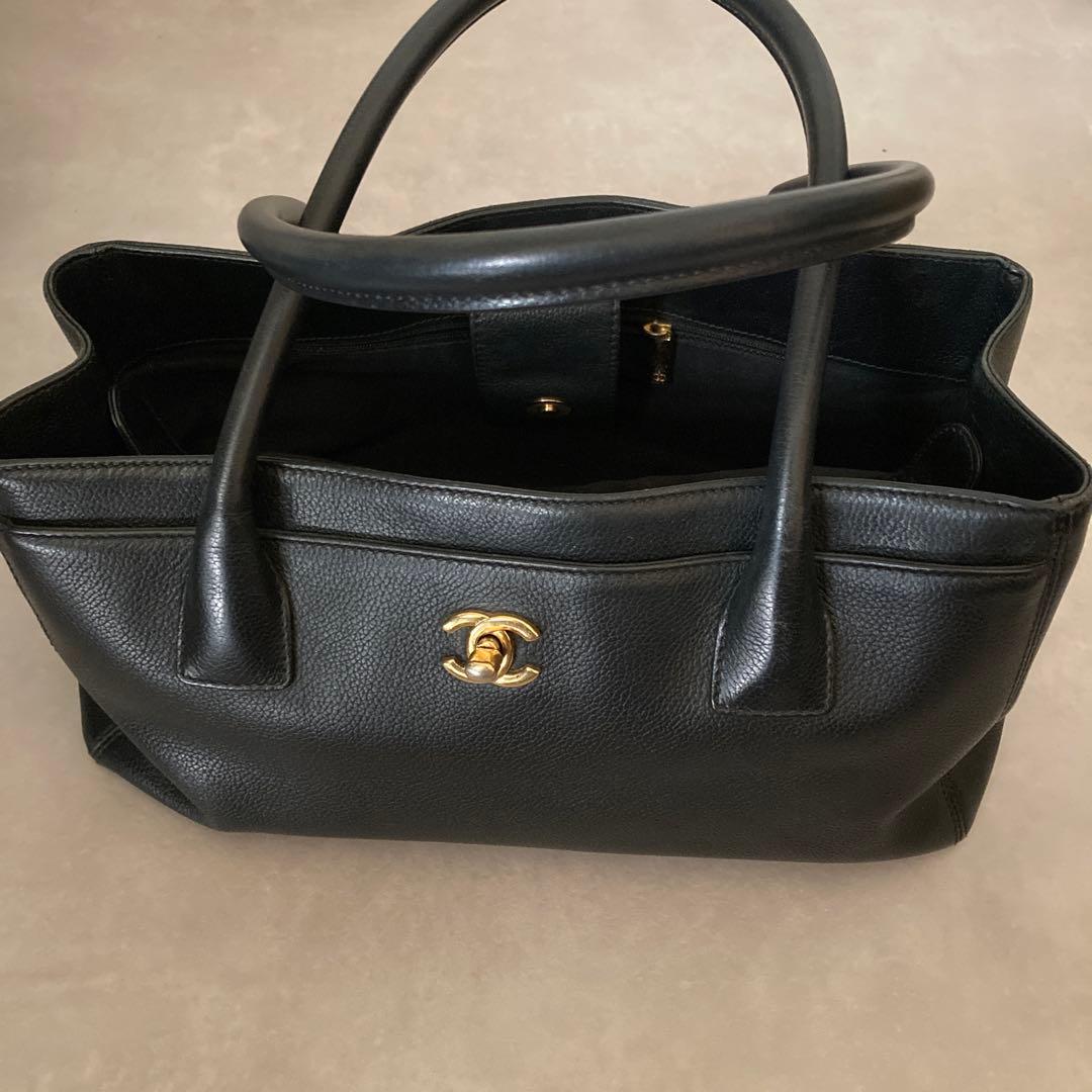 シャネル ブラック トートバッグ 楽天市場】CHANEL シャネル ココマーク ロゴ トートバッグ ショルダー