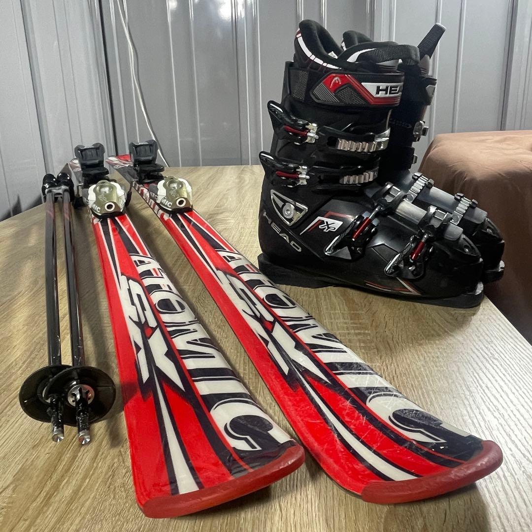 ATOMIC159cmHEAD26/26.5cmストック115cmスキーセット ATOMIC（アトミック） 【即納】2024 ATOMIC REDSTER J2 + C 5 GW SKI