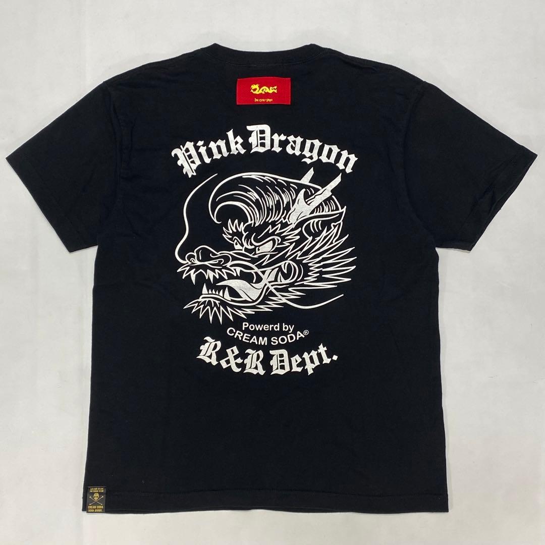 クリームソーダ Tシャツ ピンクドラゴン ロカビリー ロックンロール