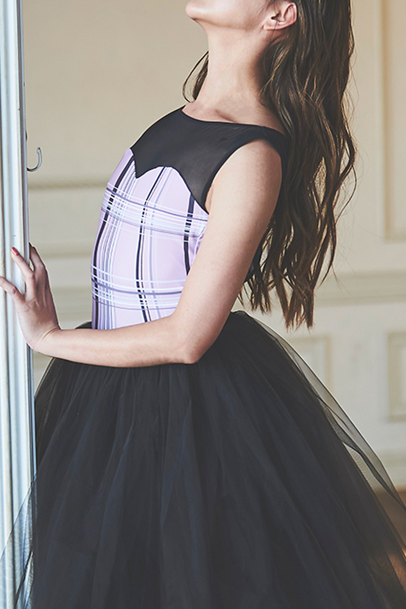 stina / type I drop / silky pink check