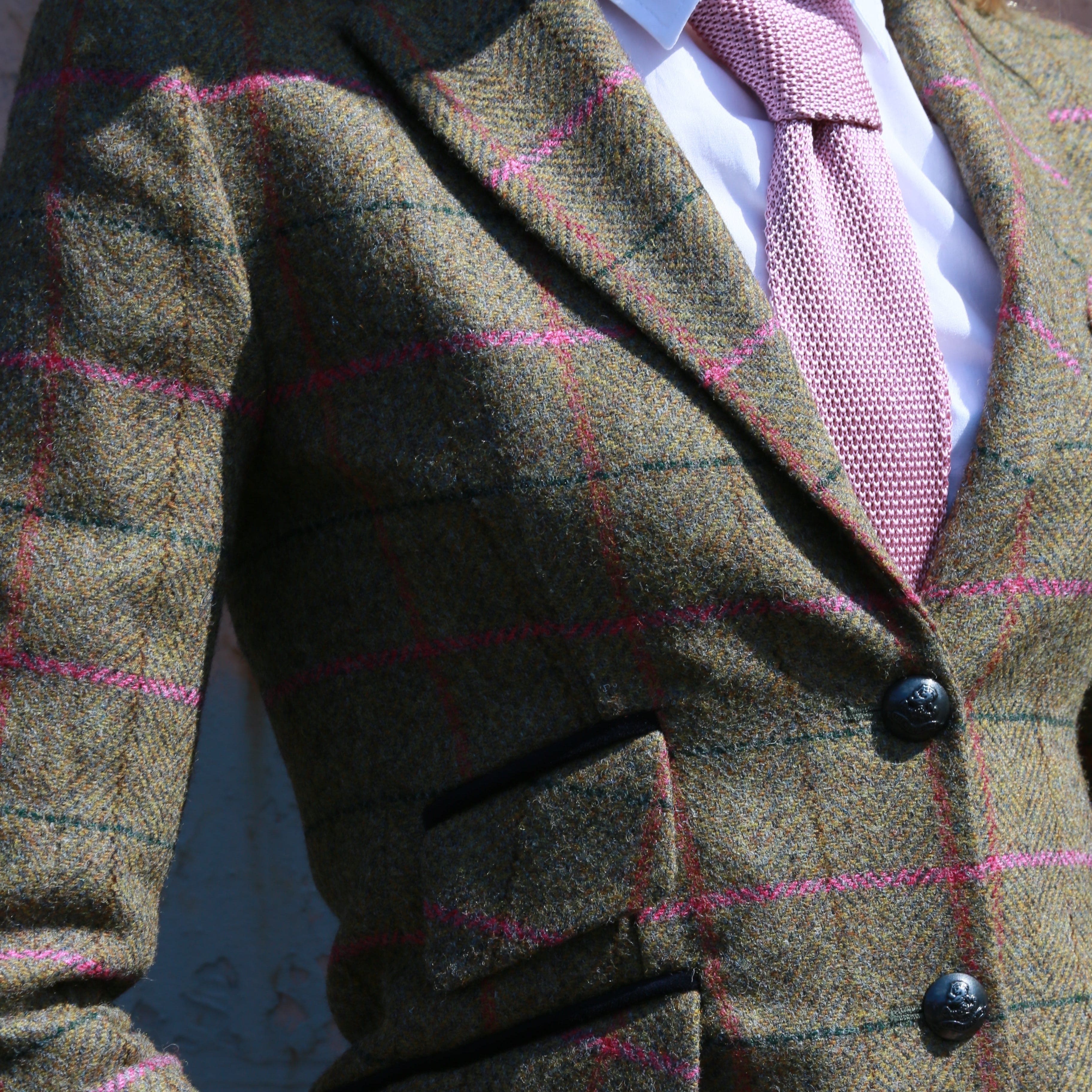 Colville Check Tweed Jacket - Olive and Navy – Stumper & Fielding